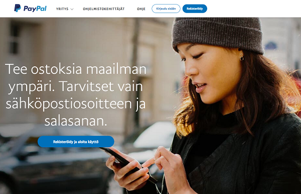 PayPal Suomi maksutapana